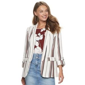 Open-Front Long Boyfriend Blazer